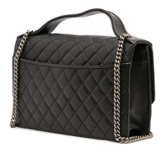 Medium Quilted Goatskin CC University Flap