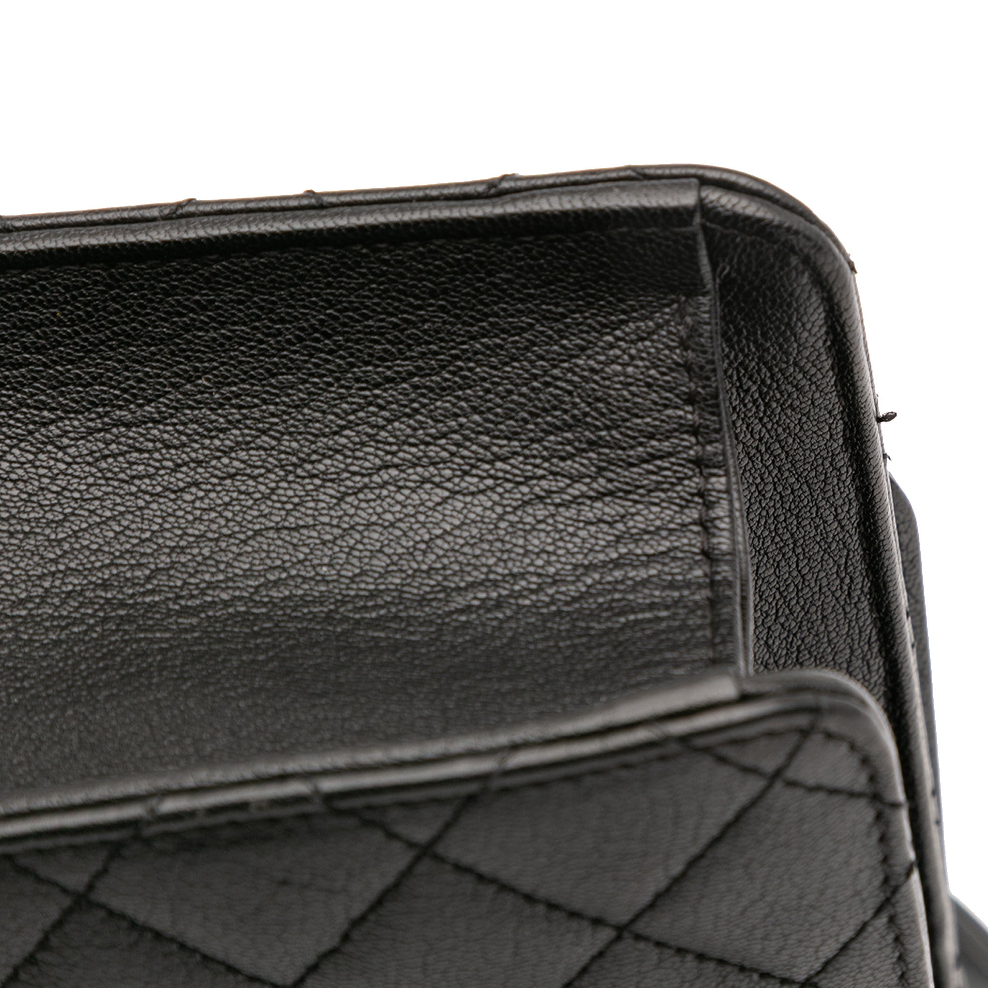 Medium Quilted Goatskin CC University Flap