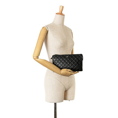 CC Quilted Lambskin Double Zip Clutch