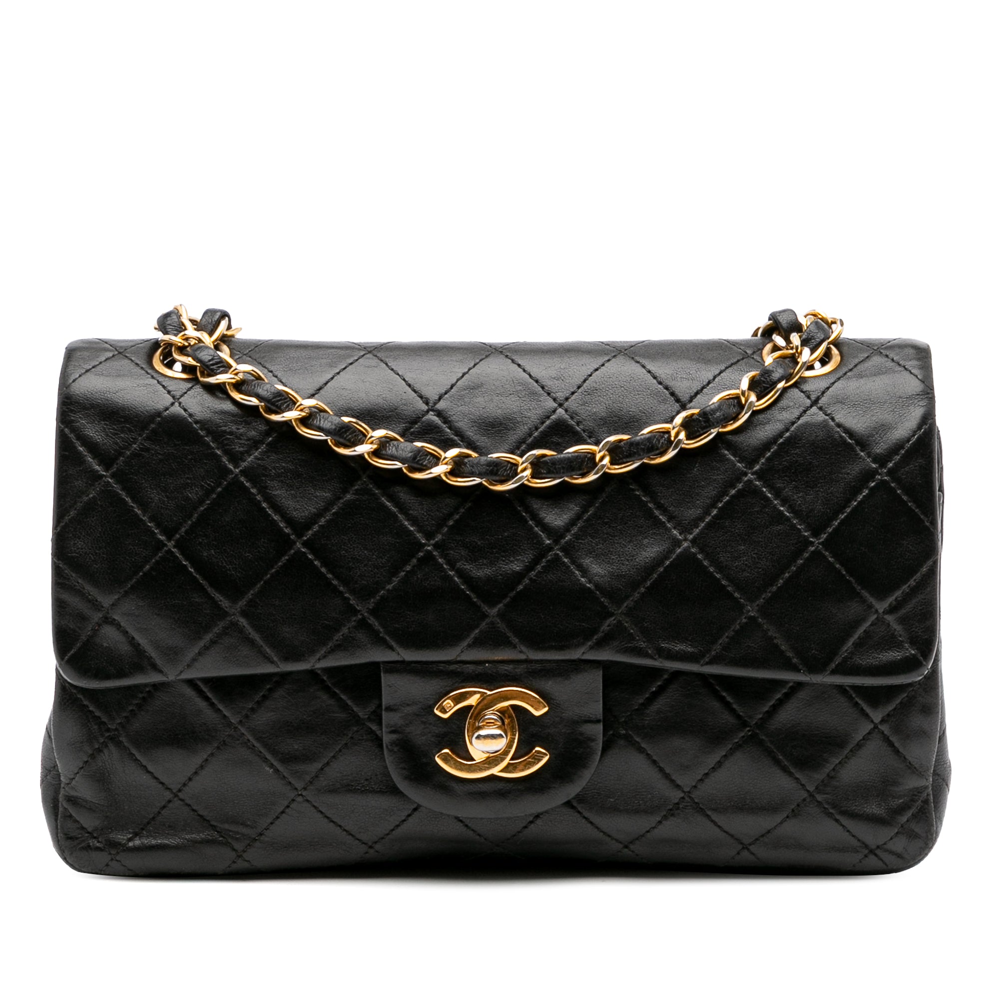 Small Classic Lambskin Double Flap