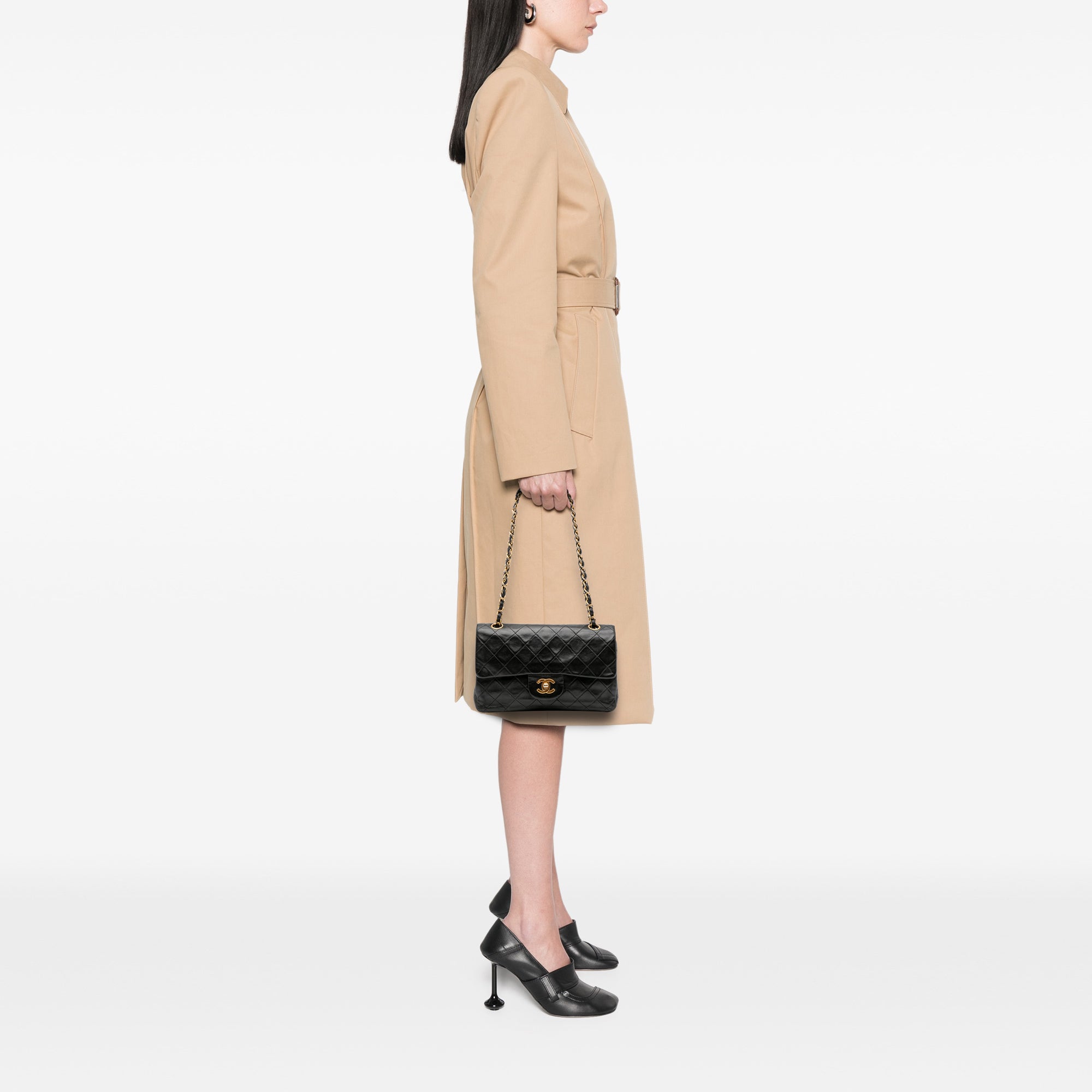 Small Classic Lambskin Double Flap