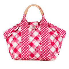 Small Canvas Printed CC Gingham Handbag