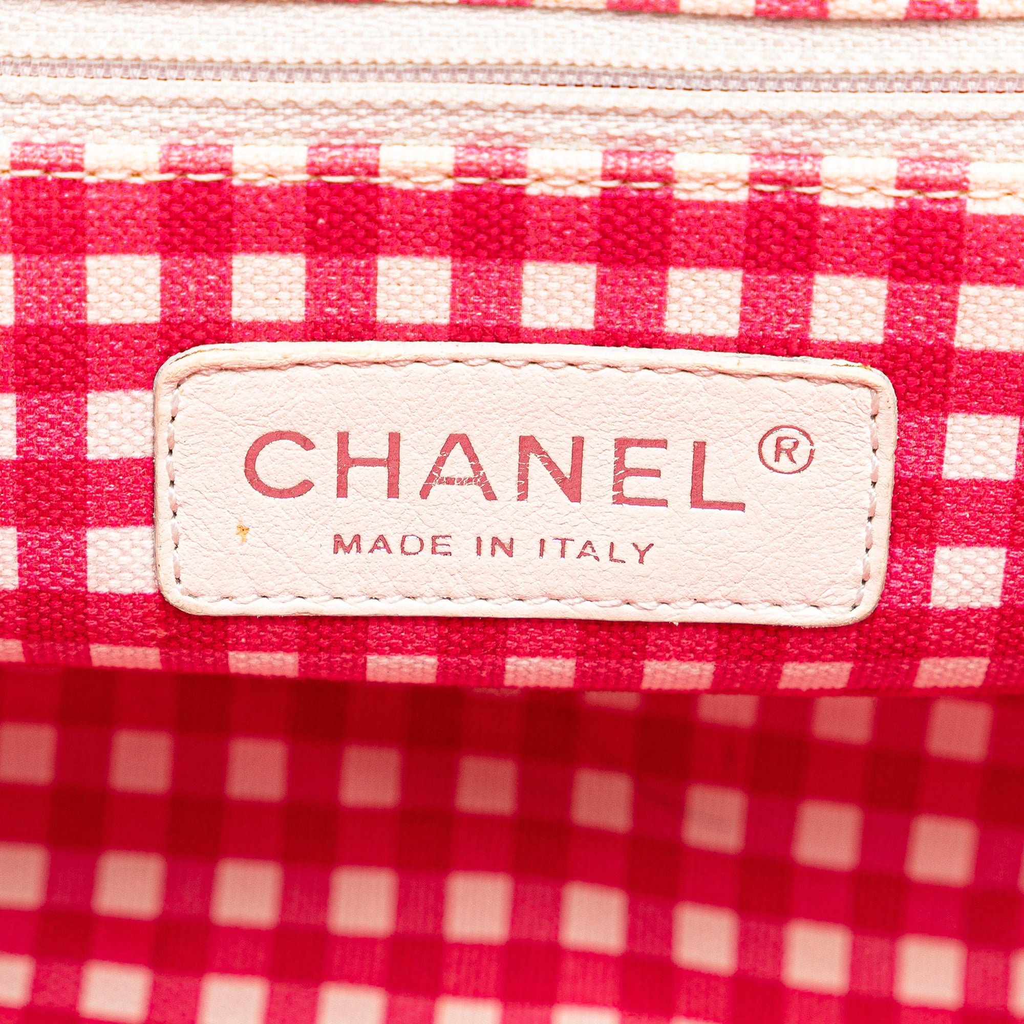 Small Canvas Printed CC Gingham Handbag