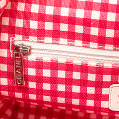Small Canvas Printed CC Gingham Handbag