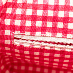 Small Canvas Printed CC Gingham Handbag