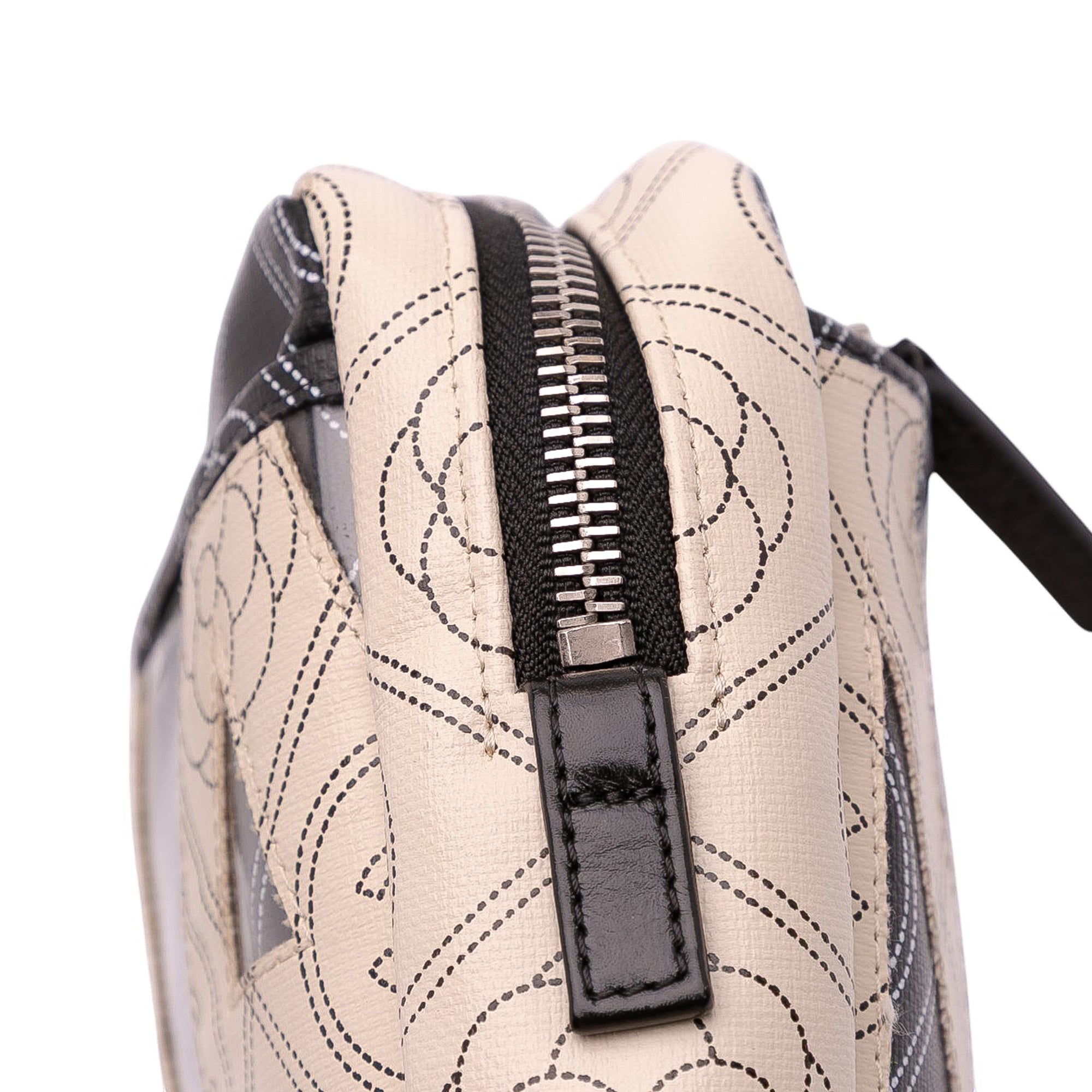 Coated Canvas Camellia Logo Camera Bag