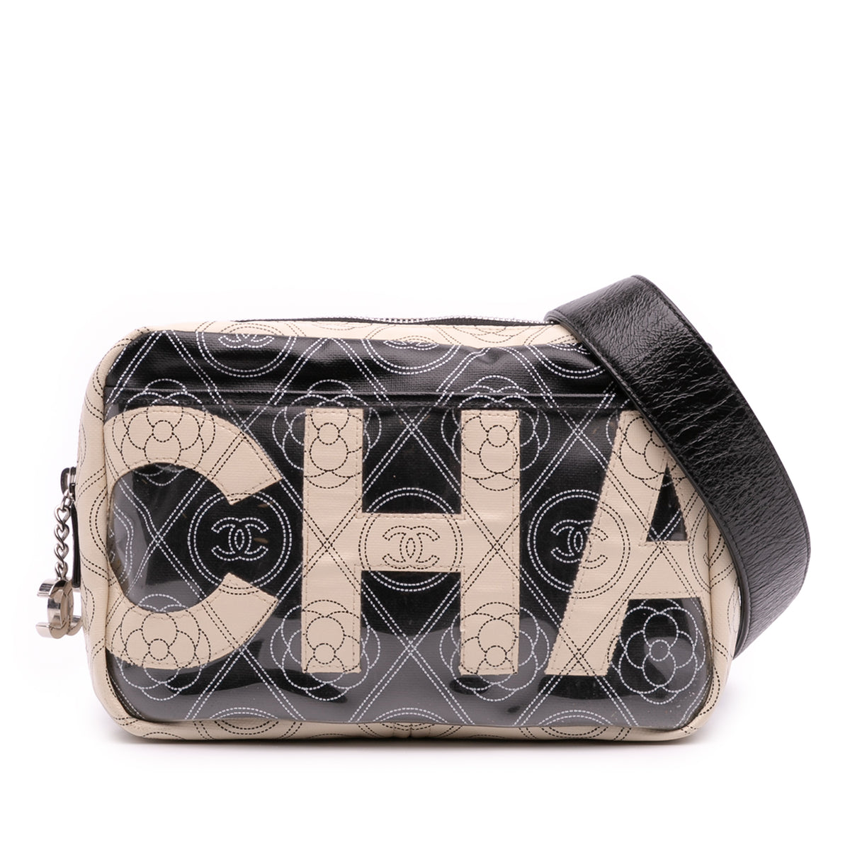 Coated Canvas Camellia Logo Camera Bag