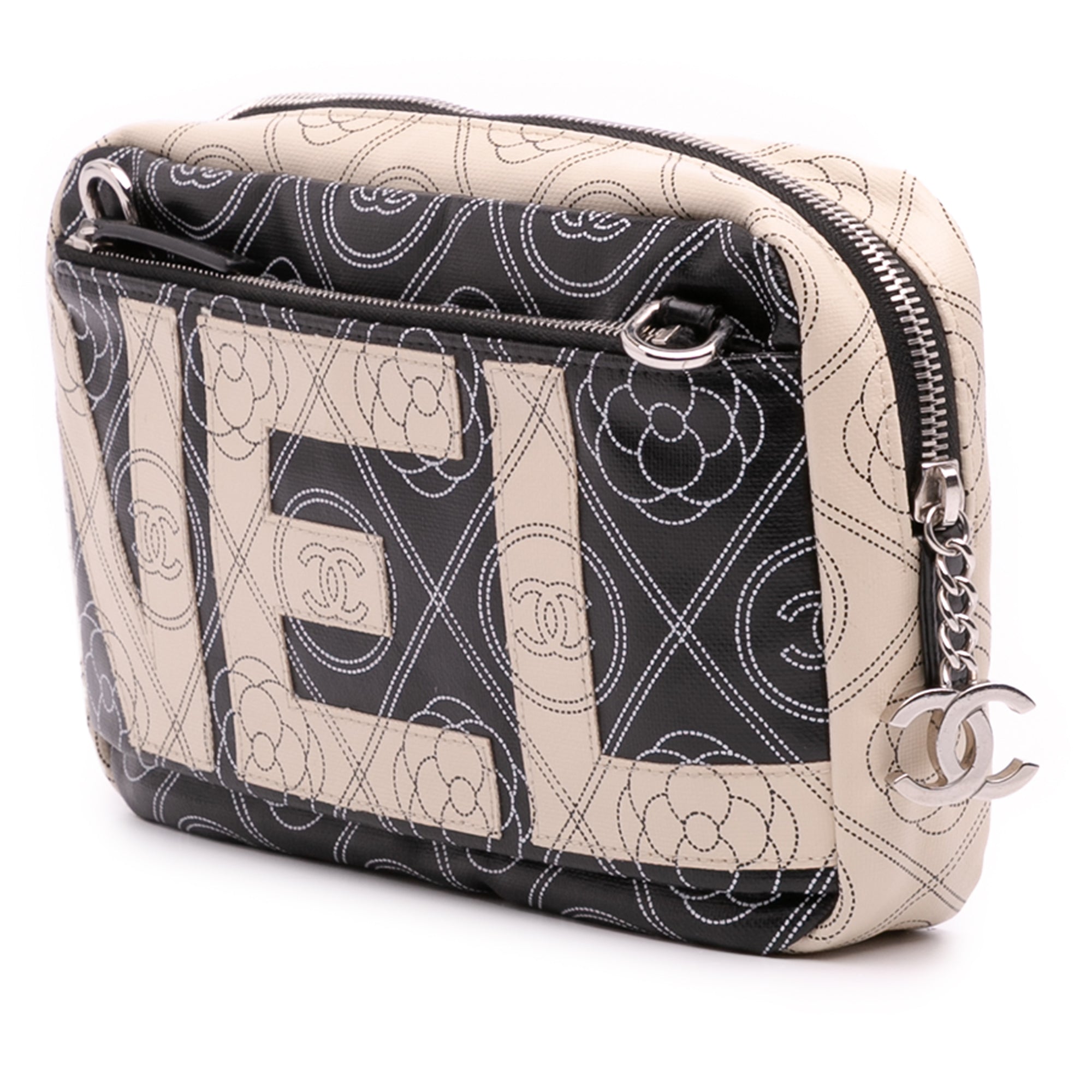Coated Canvas Camellia Logo Camera Bag