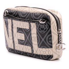 Coated Canvas Camellia Logo Camera Bag
