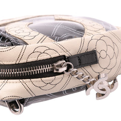Coated Canvas Camellia Logo Camera Bag