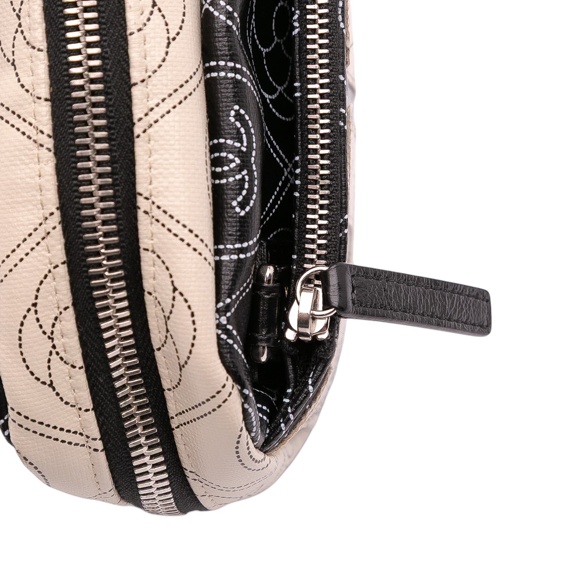Coated Canvas Camellia Logo Camera Bag