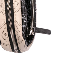 Coated Canvas Camellia Logo Camera Bag