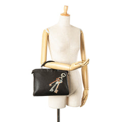 Mini Calfskin Romano Selleria Peekaboo Iconic Fit Satchel