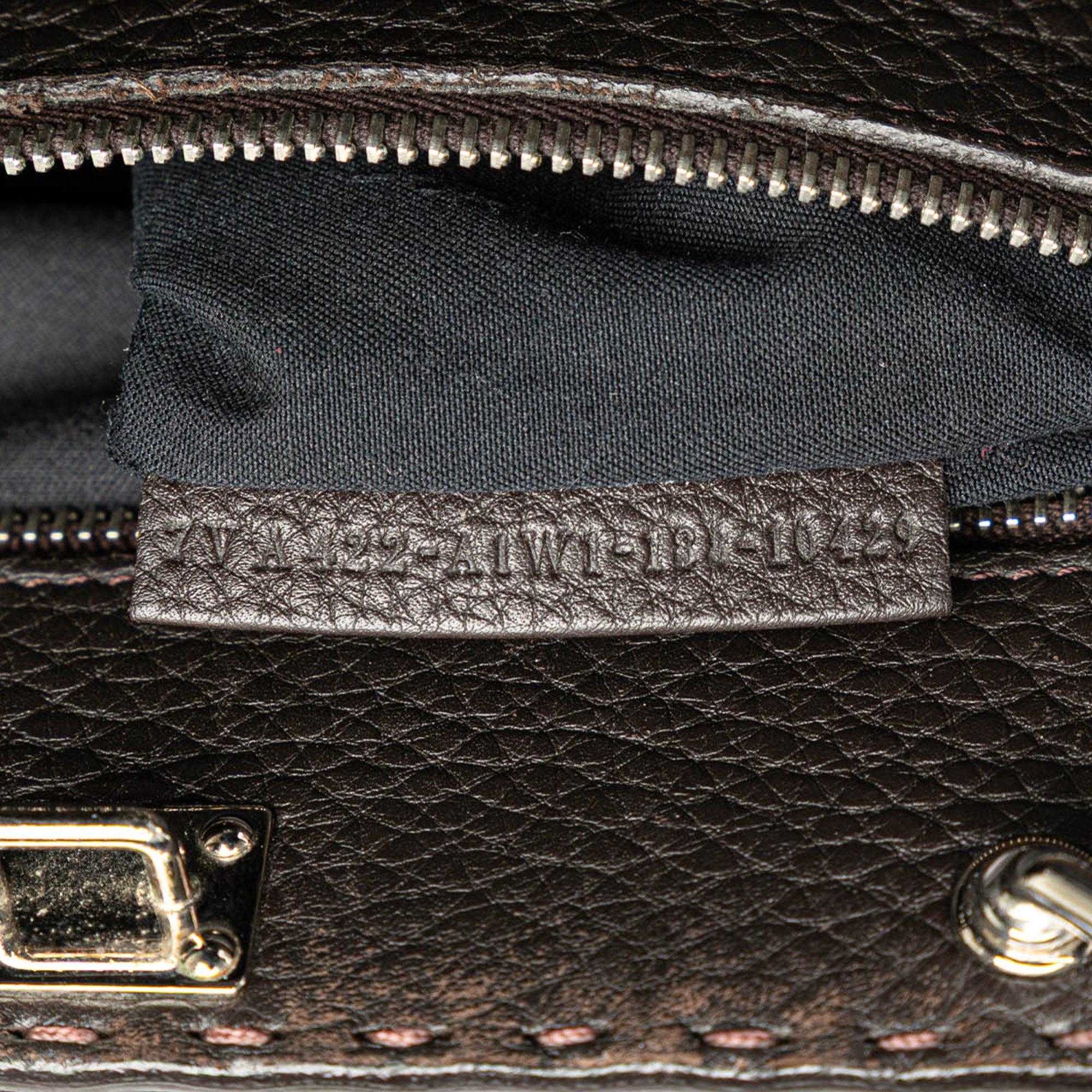 Mini Calfskin Romano Selleria Peekaboo Iconic Fit Satchel