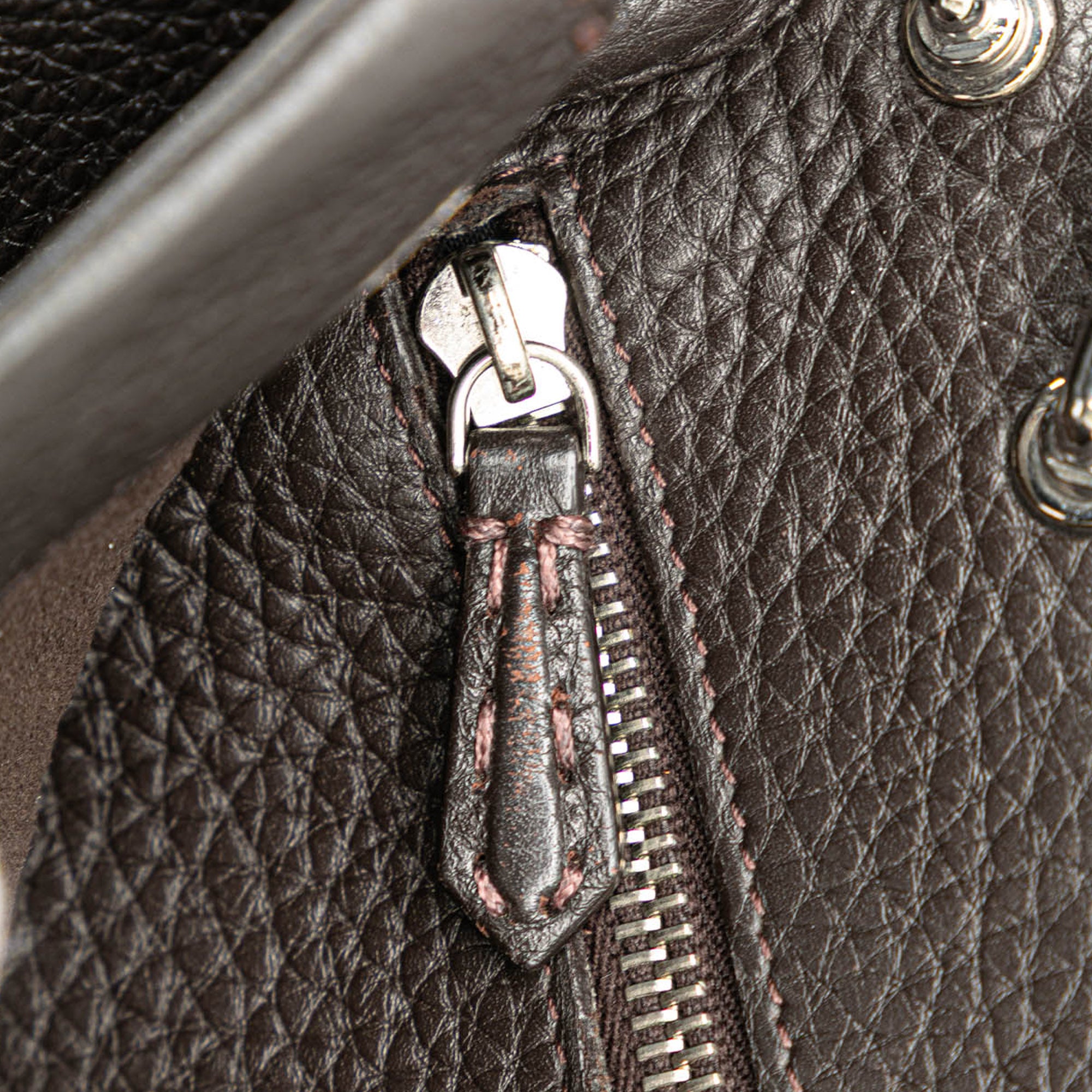 Mini Calfskin Romano Selleria Peekaboo Iconic Fit Satchel
