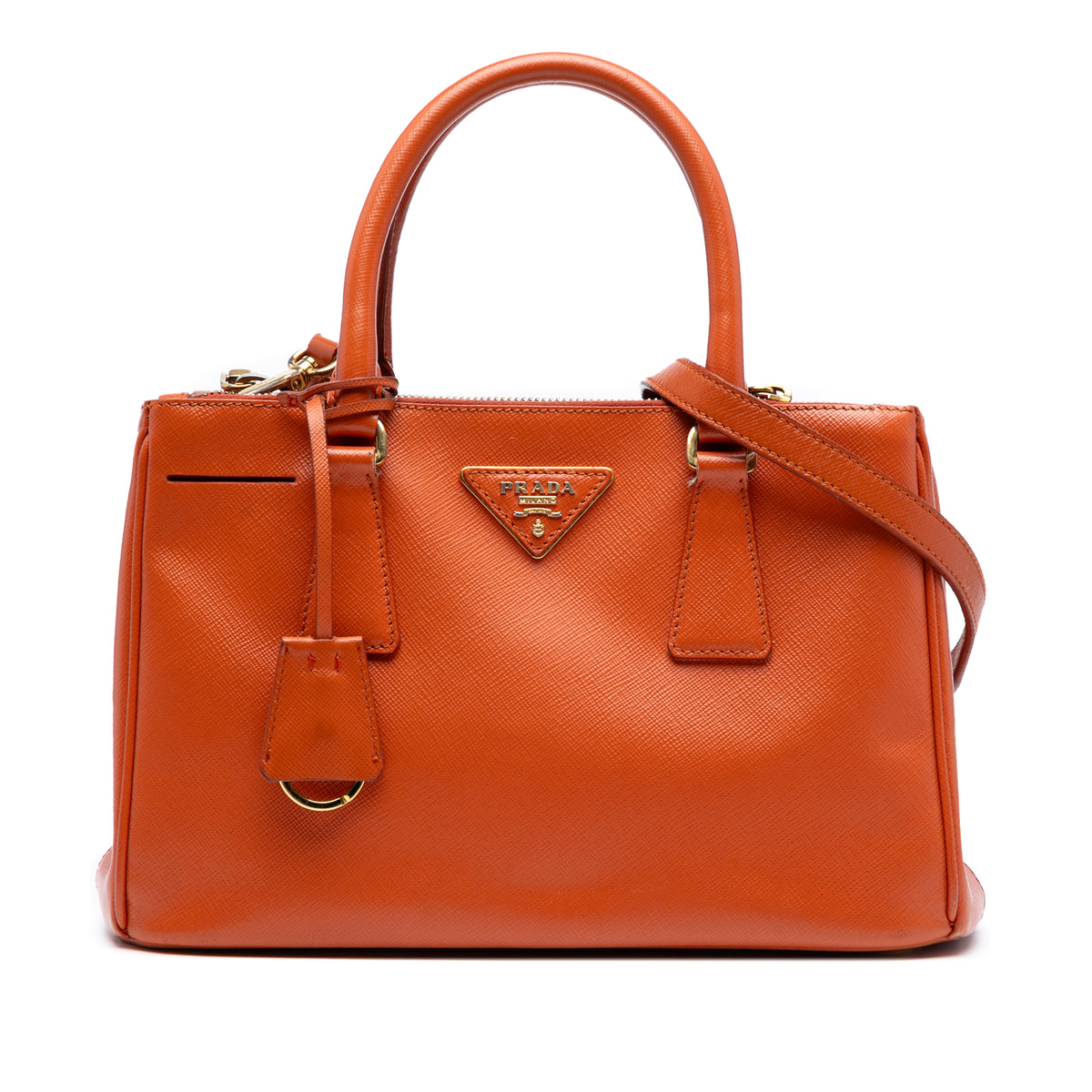 Small Saffiano Lux Galleria Double Zip