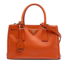 Small Saffiano Lux Galleria Double Zip