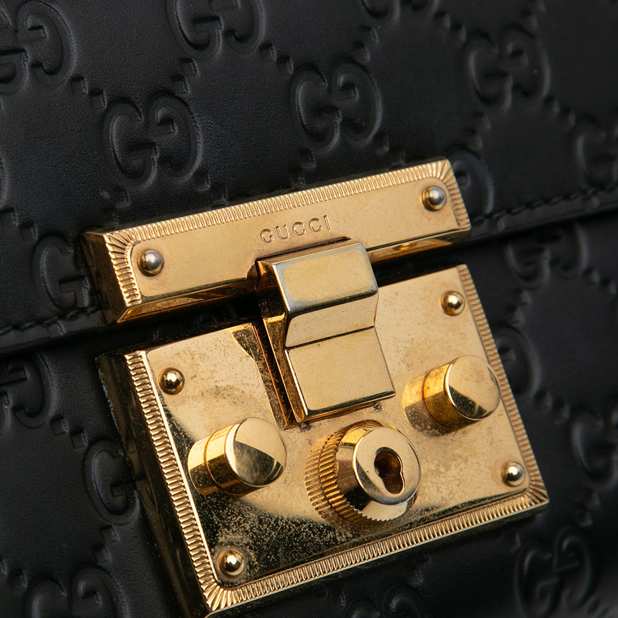 Small Guccissima Padlock Crossbody