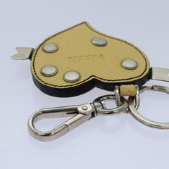 Prada Charm Logo Key Ring Saffiano Leather