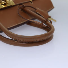 Hermes Birkin Handbag Brown Courchevel with Gold Hardware