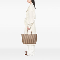 Large BB Monogram Coated Canvas Signature East West Shopper Bag