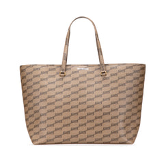 Large BB Monogram Coated Canvas Signature East West Shopper Bag