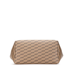 Large BB Monogram Coated Canvas Signature East West Shopper Bag