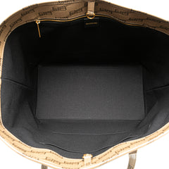 Large BB Monogram Coated Canvas Signature East West Shopper Bag