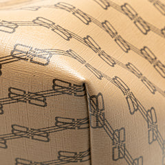 Large BB Monogram Coated Canvas Signature East West Shopper Bag