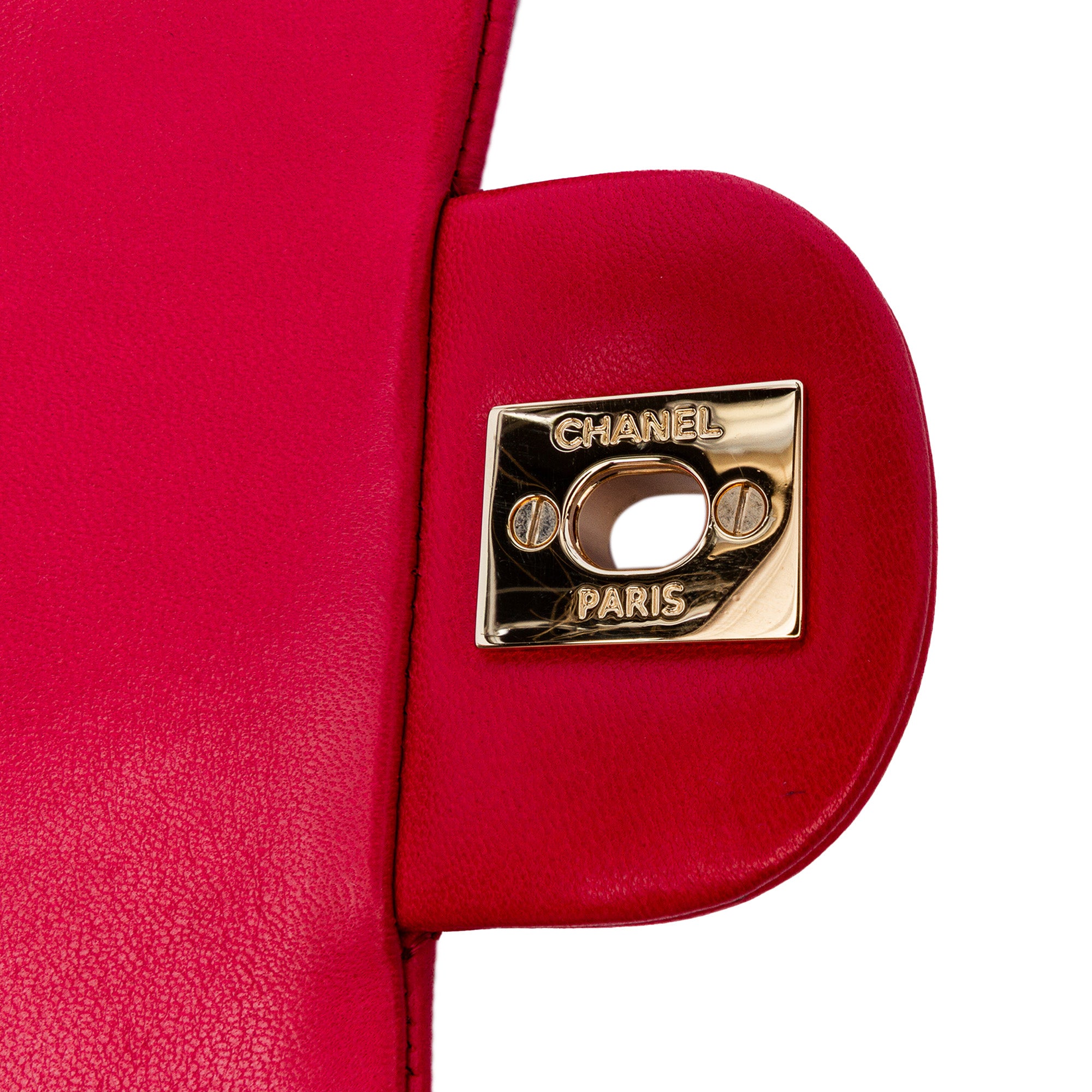 Medium Classic Lambskin Valentines Heart Charms Single Flap