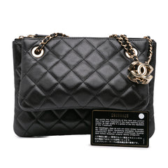 Quilted Lambskin Double Case with Chain