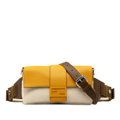 Zucca Canvas and Leather Convertible Baguette