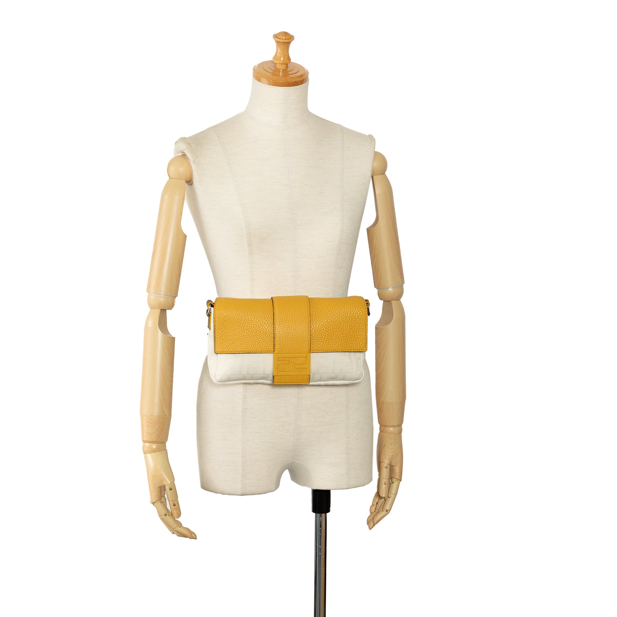 Zucca Canvas and Leather Convertible Baguette