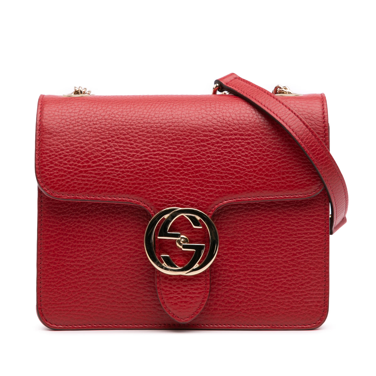 Small Dollar Calfskin Interlocking G Crossbody