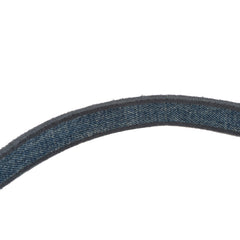Oblique Denim Embroidered Saddle Bag