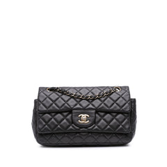 CC Quilted Lambskin Double Flap