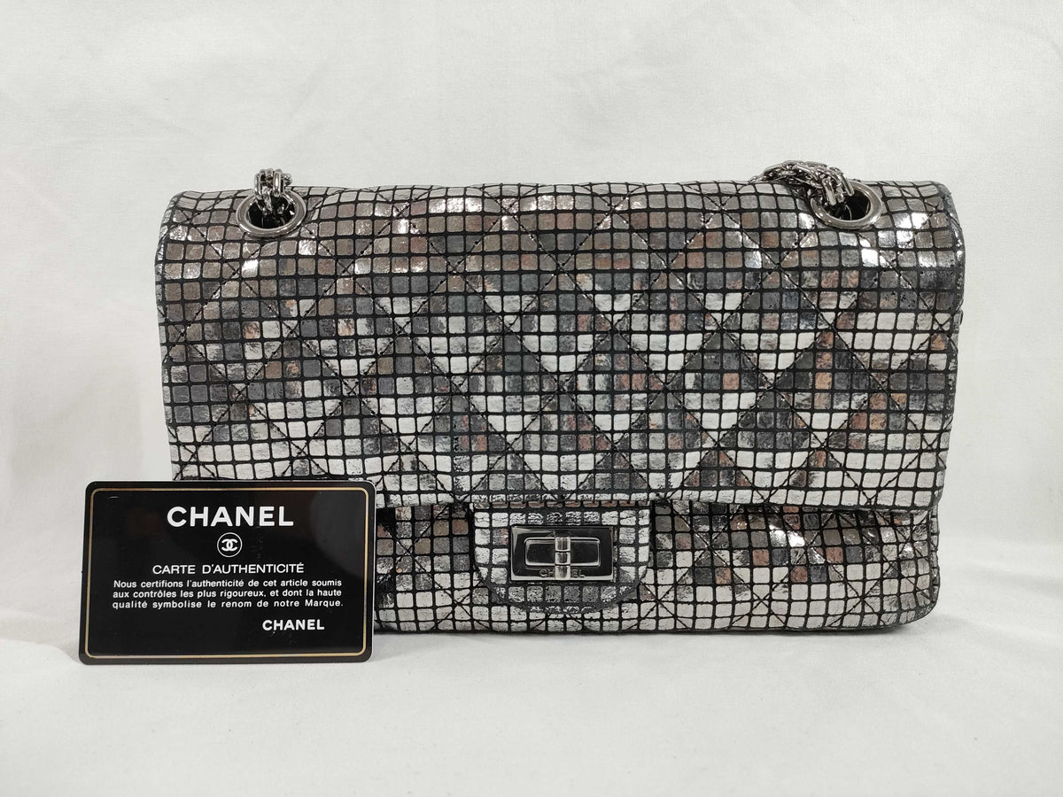 Chanel Mirror Reissue 2.55 Flap Bag Quilted Suede with Calfskin