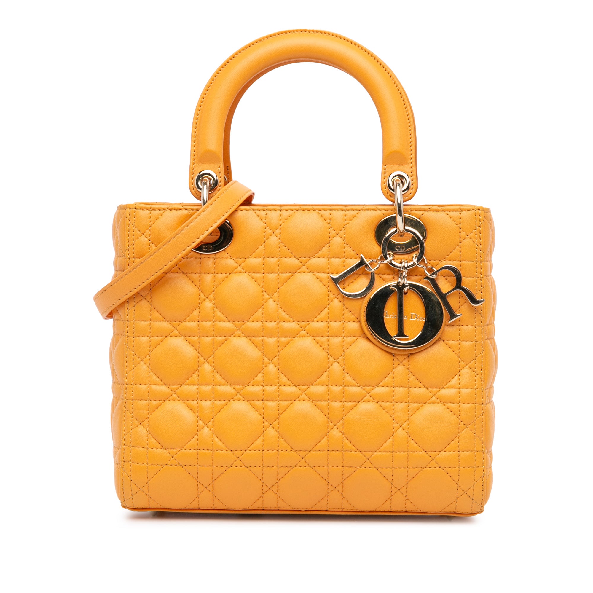 Medium Lambskin Cannage Lady Dior