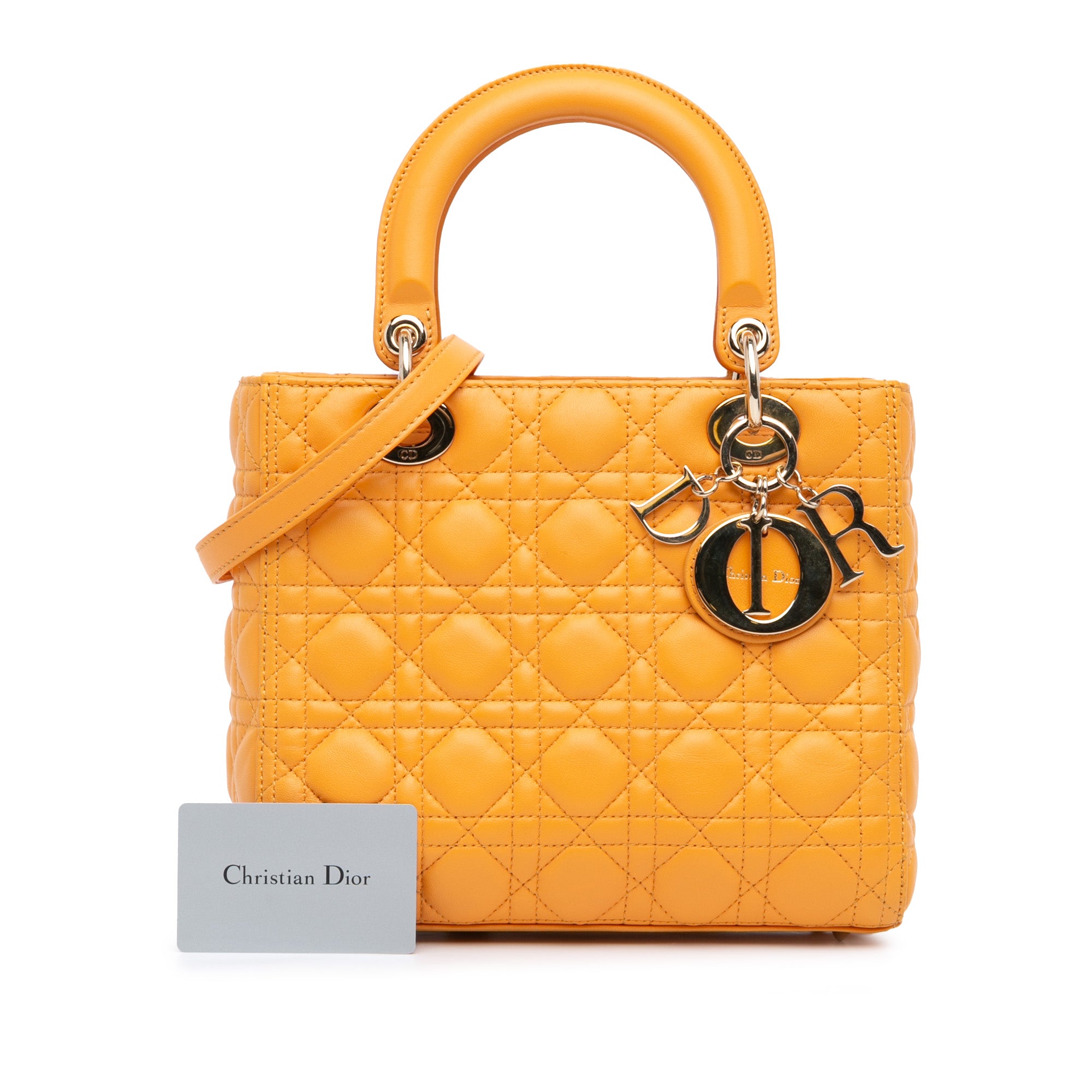 Medium Lambskin Cannage Lady Dior