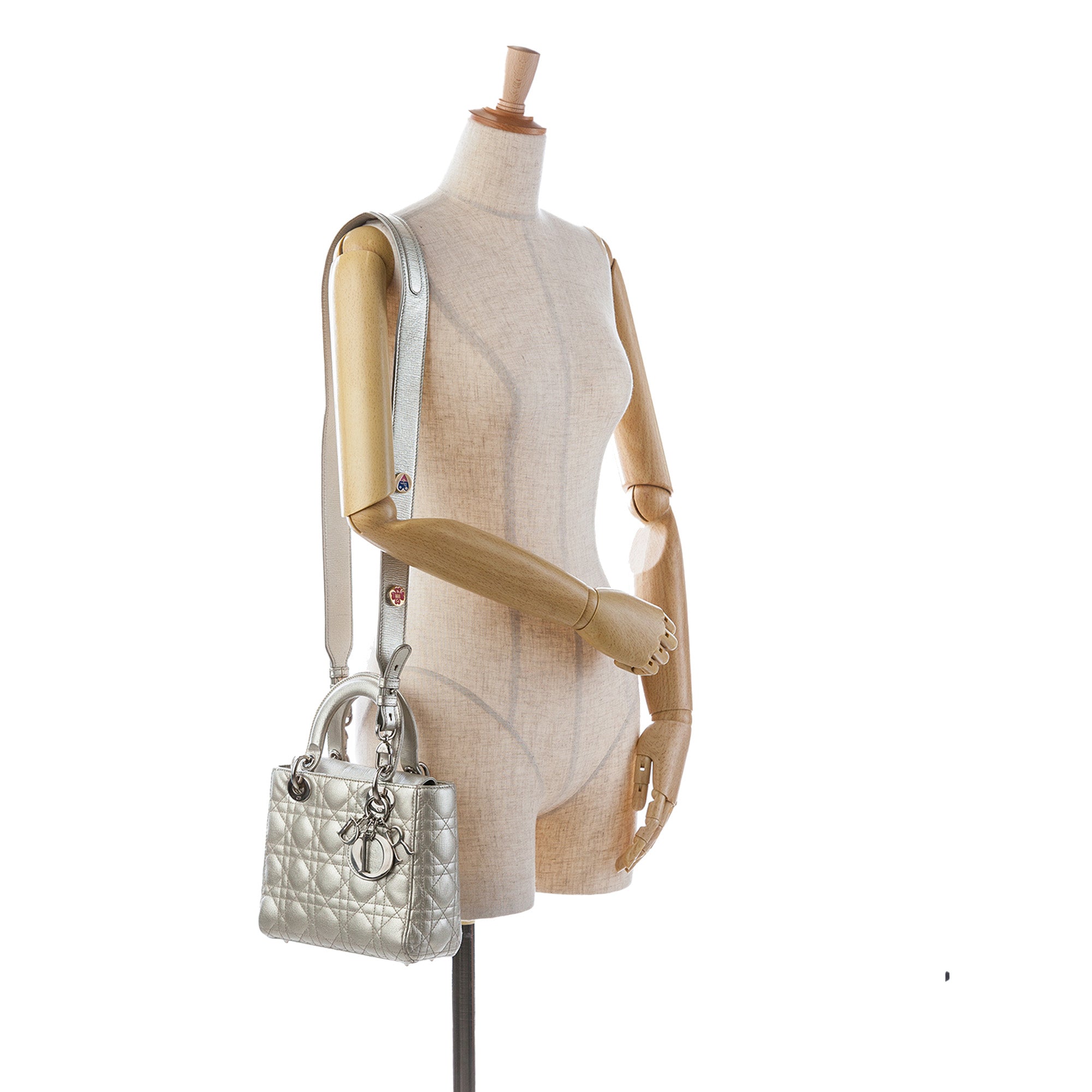 Small Metallic Grained Calfskin Cannage My ABCDior Lady Dior