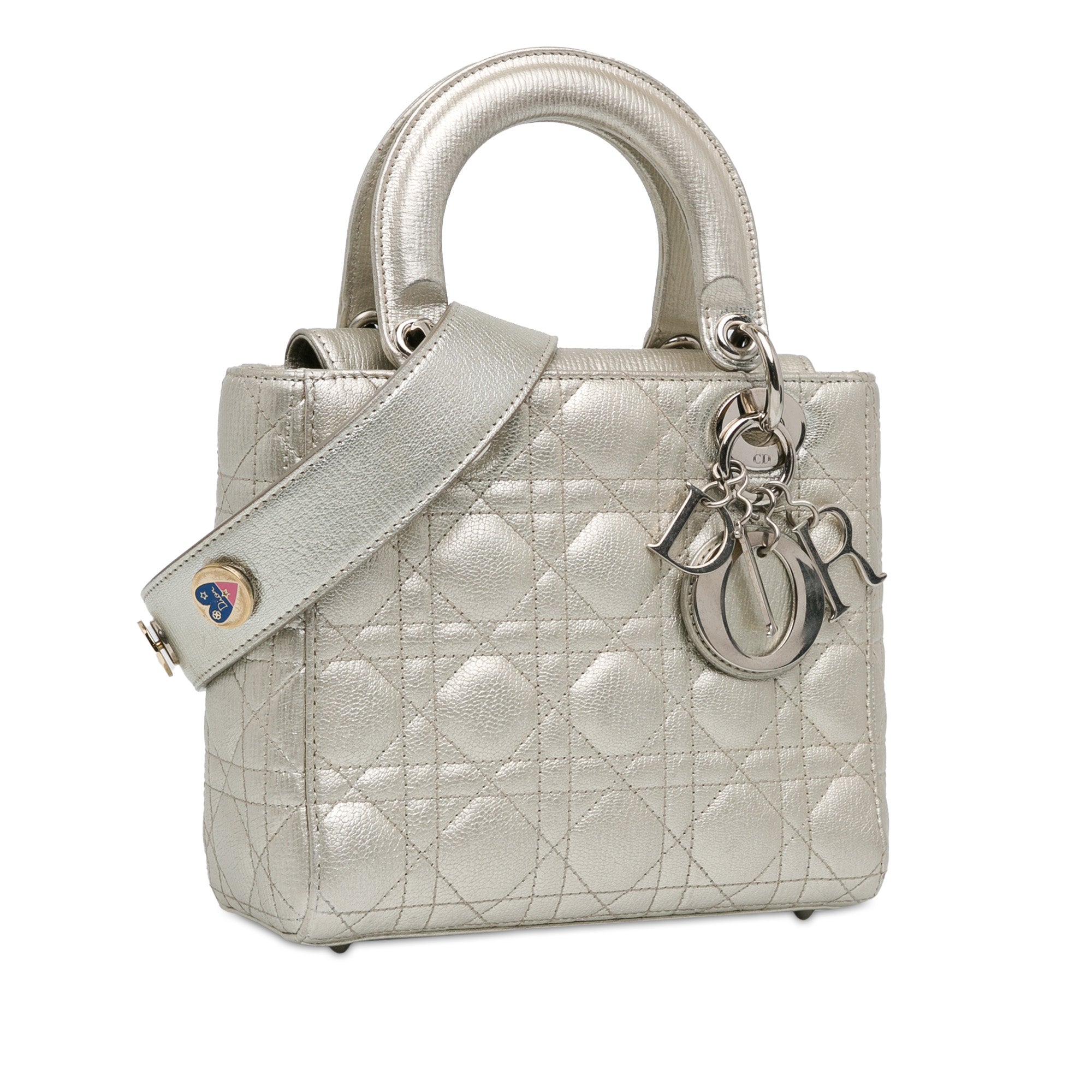 Small Metallic Grained Calfskin Cannage My ABCDior Lady Dior