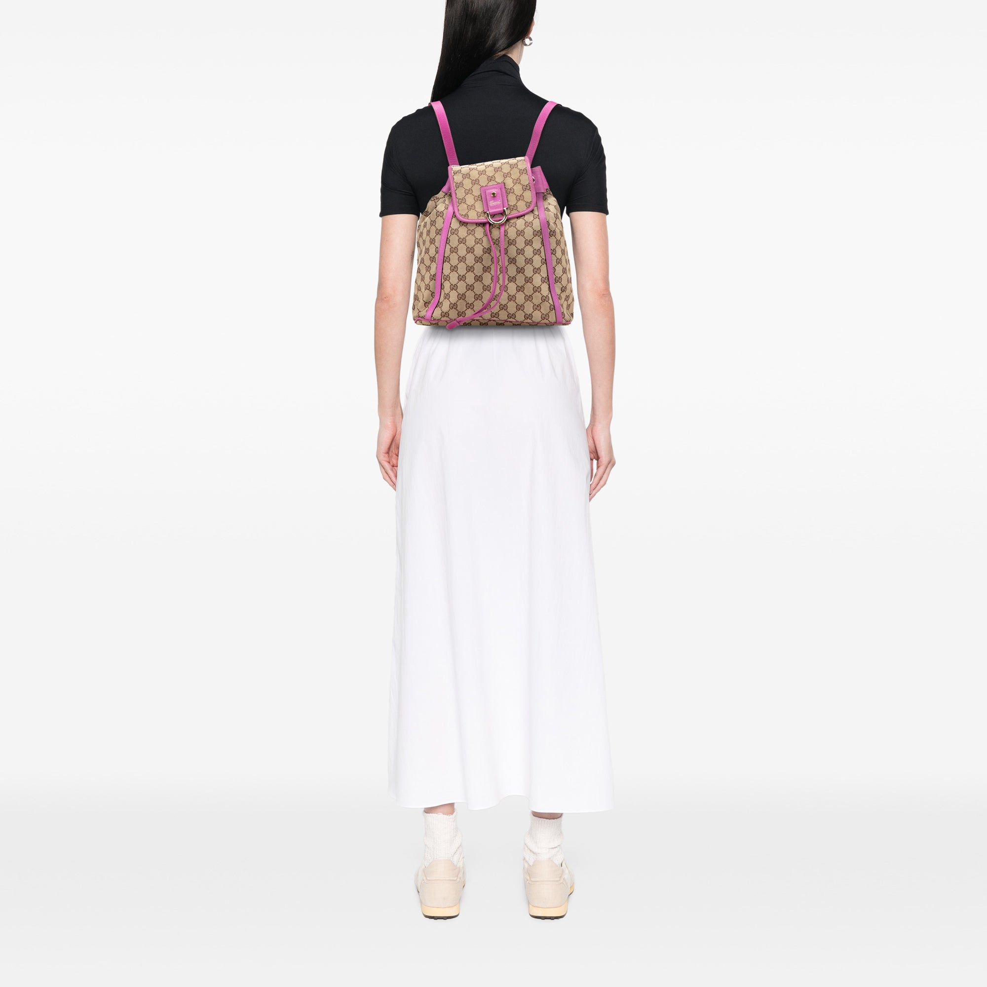 GG Canvas Abbey D Ring Backpack