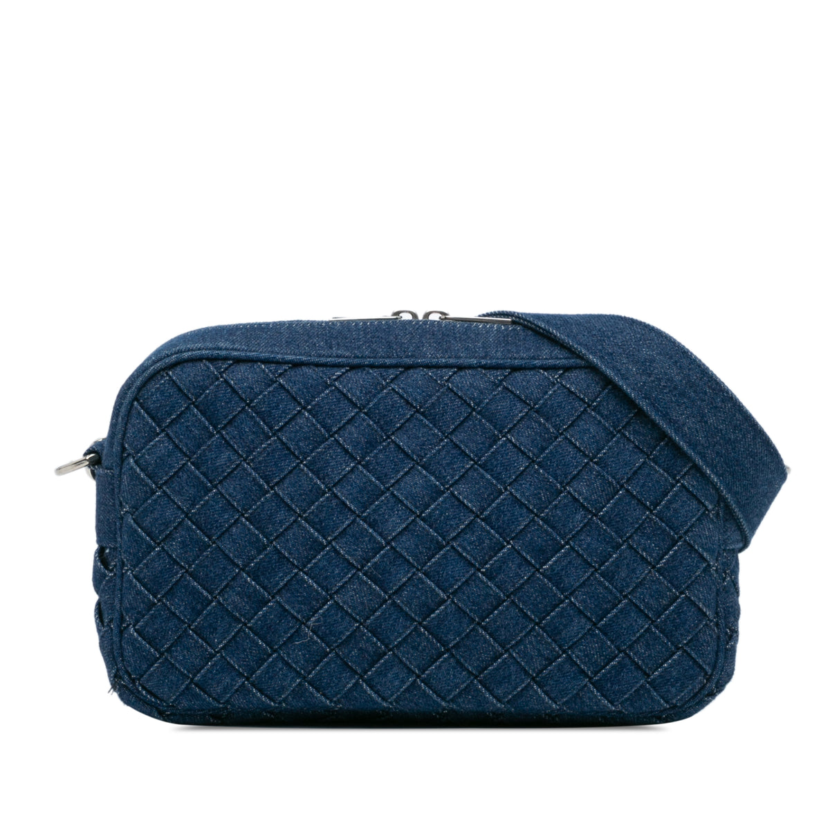 Small Denim Intreccio Camera Bag