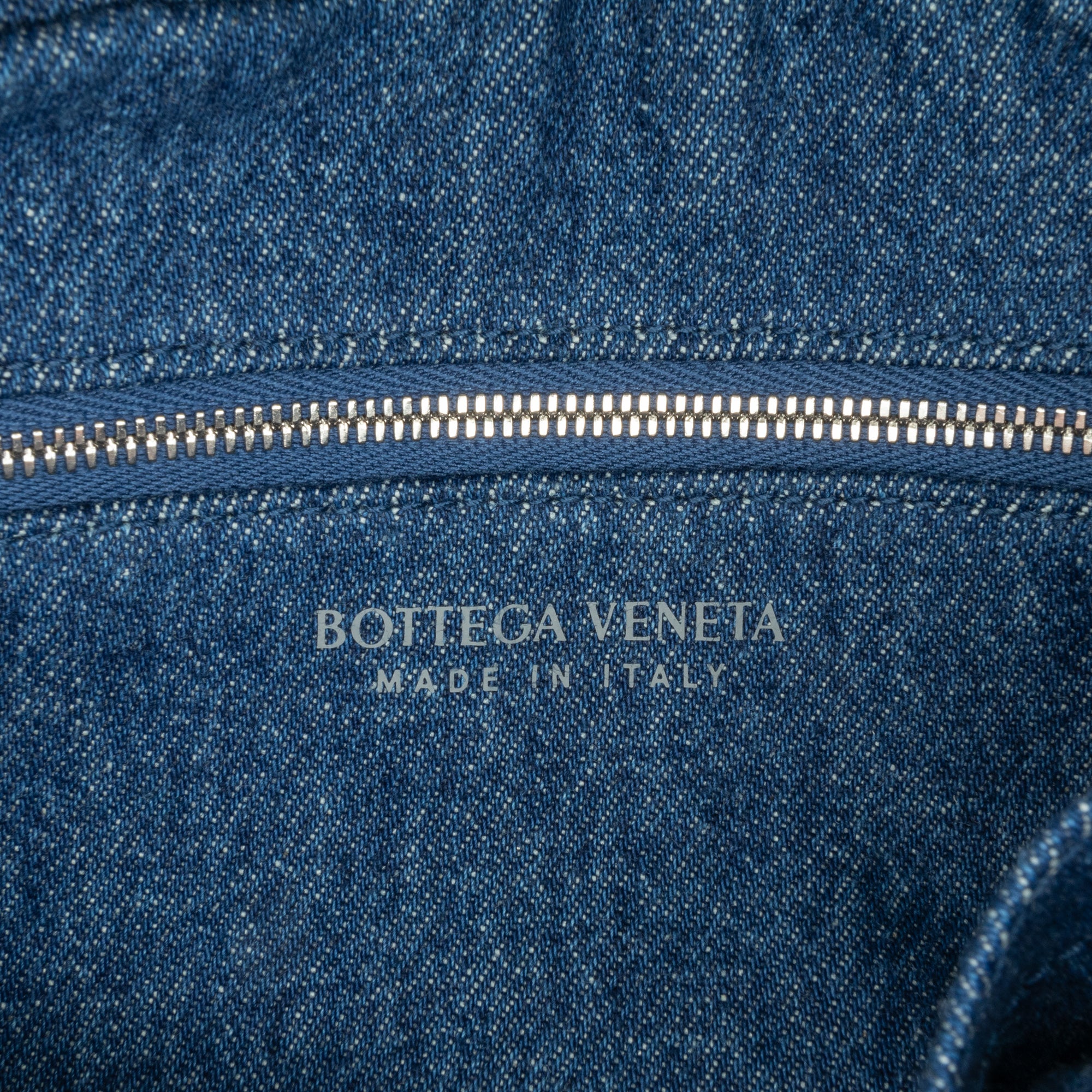Small Denim Intreccio Camera Bag