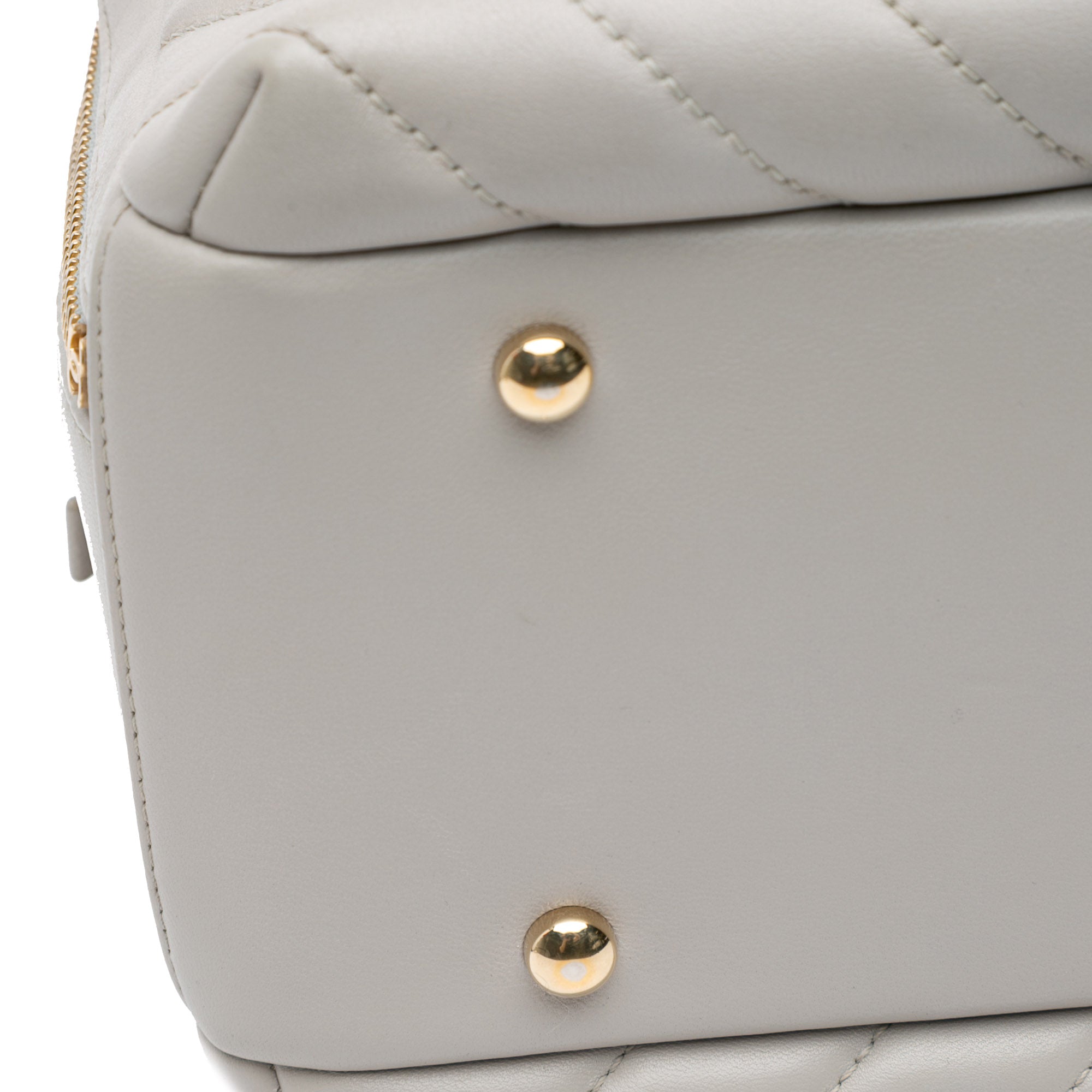 Medium Chevron Lambskin Trendy CC Bowling Bag