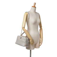 Medium Chevron Lambskin Trendy CC Bowling Bag