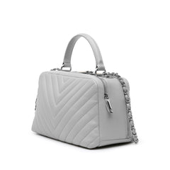 Medium Chevron Lambskin Trendy CC Bowling Bag