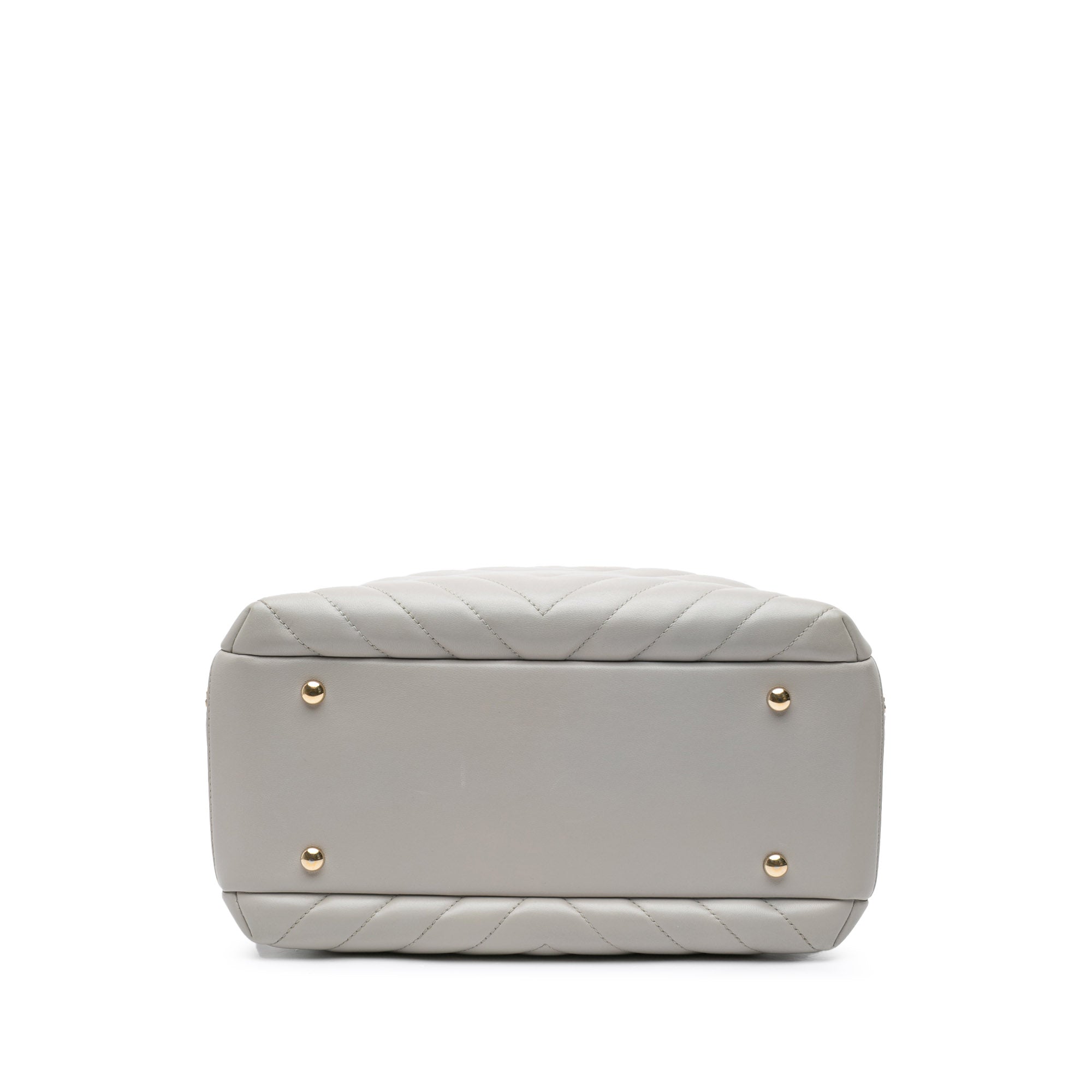 Medium Chevron Lambskin Trendy CC Bowling Bag