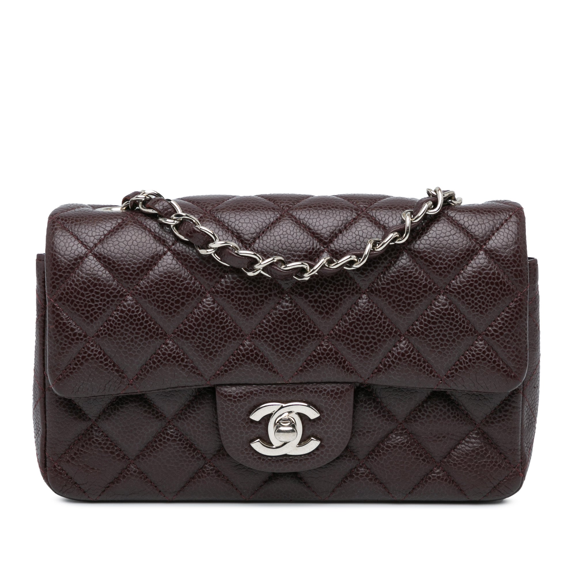 Mini Rectangular Classic Caviar Single Flap