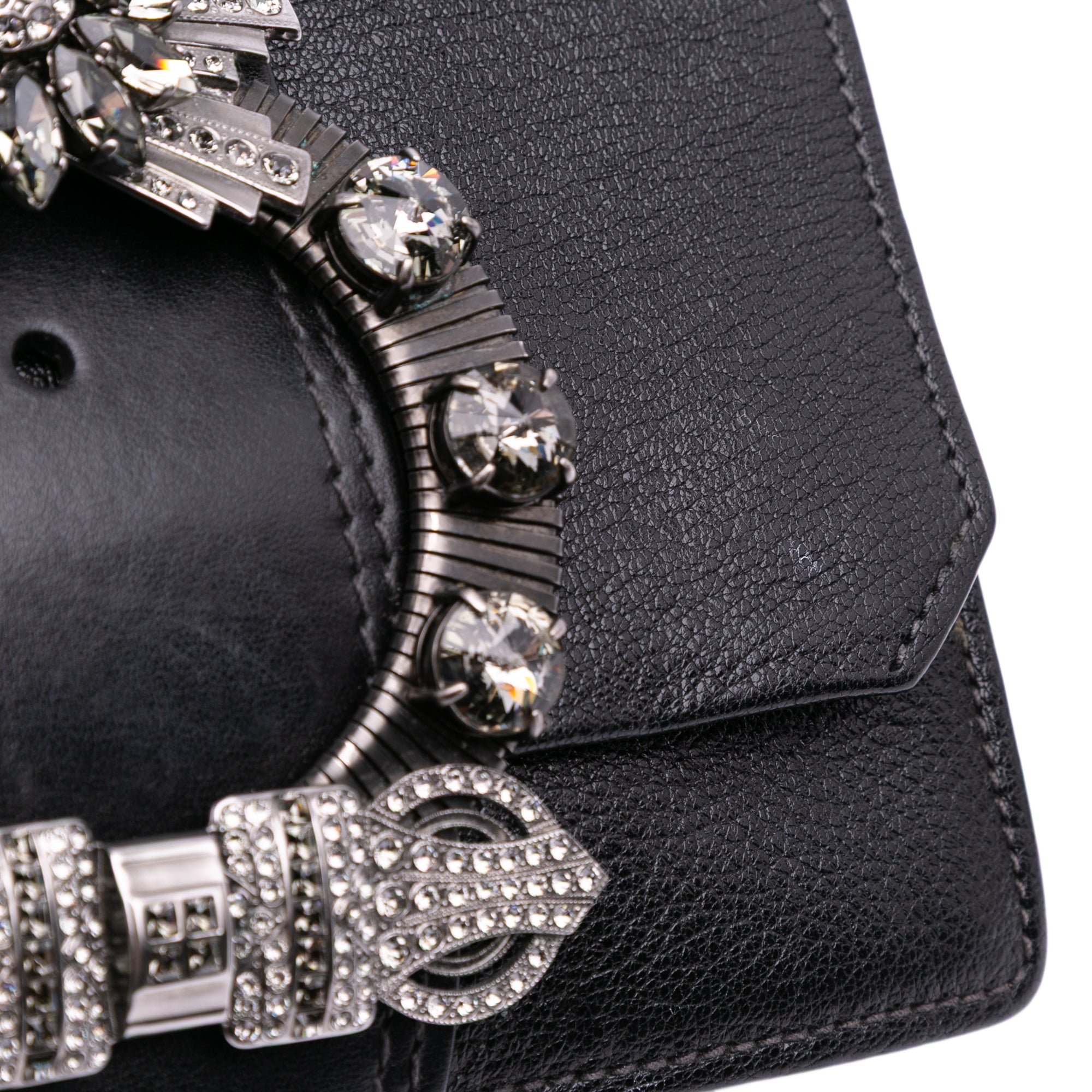 Goatskin Madras Soft Calf Crystal Embellished Crossbody